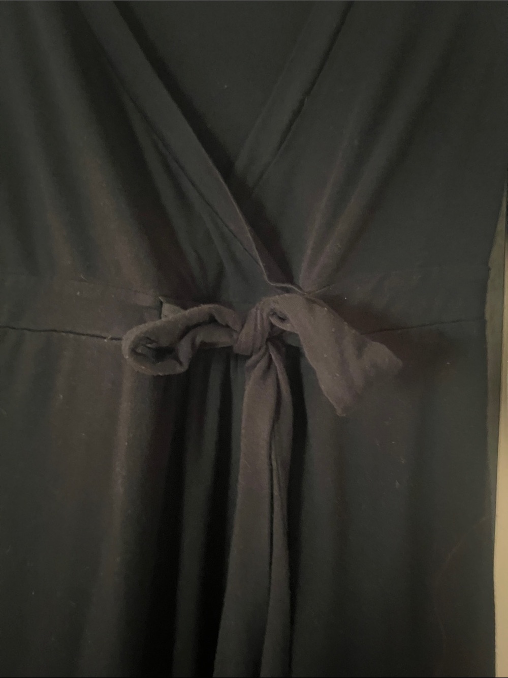 Old Navy Black Wrap Tie-Front Women’s Dress - Picture 3 of 5